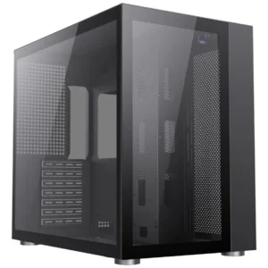Gamemax Infinity BK Tempered Glass ATX Mid Tower Gaming Computer Case w/ Dual Tempered Glass Panels (Fans Not Included) - Black