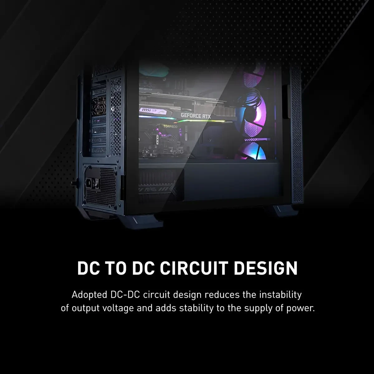 MSI MAG A650BN Gaming Power Supply - 80 Plus Bronze Certified 650W, Compact Size, ATX PSU - Image 3