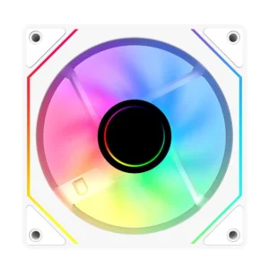 Sama YF1202 PC Fan 120mm ARGB Case Cooler Fan, Infinity Mirror - PWM - Single Pack White