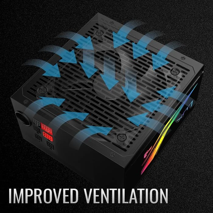 AeroCool Lux RGB 650M 80 Plus Bronze Semi-Modular Power Supply - Image 4