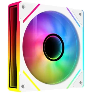 Sama YF1203 Reverse PC Fan 120mm ARGB Case Cooler Fan, Infinity Mirror - PWM - Single Pack White