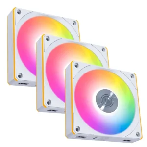 Lian Li UNI Fan CL120 ARGB 120mm PWM Fans - Triple Pack, 2.4 GHz Wireless Signal RGB & PC Case Fans Control, Daisy-Chain, Dual Light Zones, FDB, Controller Included & Required - White