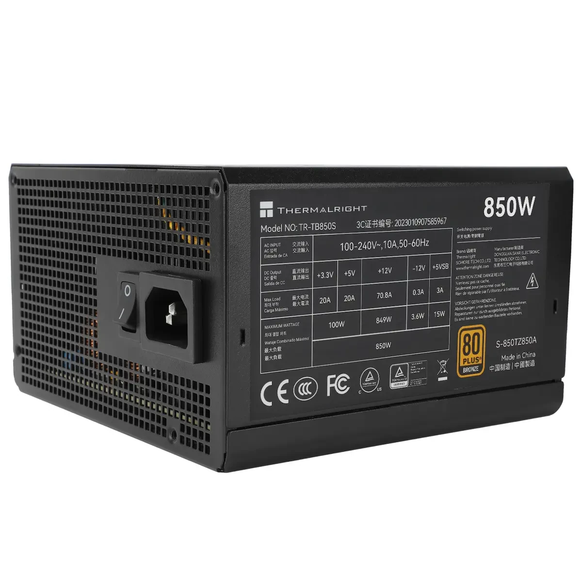 Thermalright TB-850S 850W 80 Plus Bronze Power Supply - Image 3