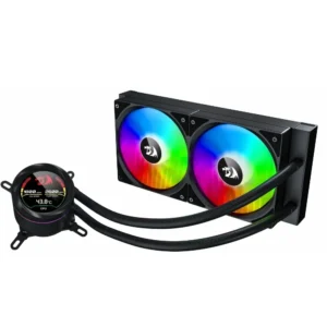 Redragon CCW-1019 240mm Digital ARGB CPU Liquid Cooler, Temperature Display, 2x 120mm RGB Fans