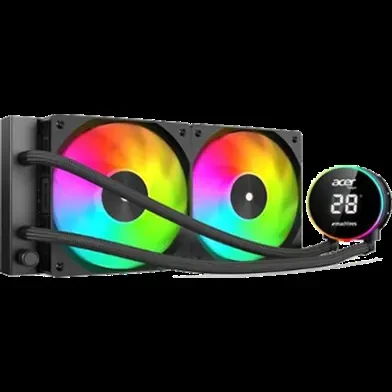 Acer AC240YN ARGB 240mm AIO Liquid CPU Cooler, Temperature Display, Black