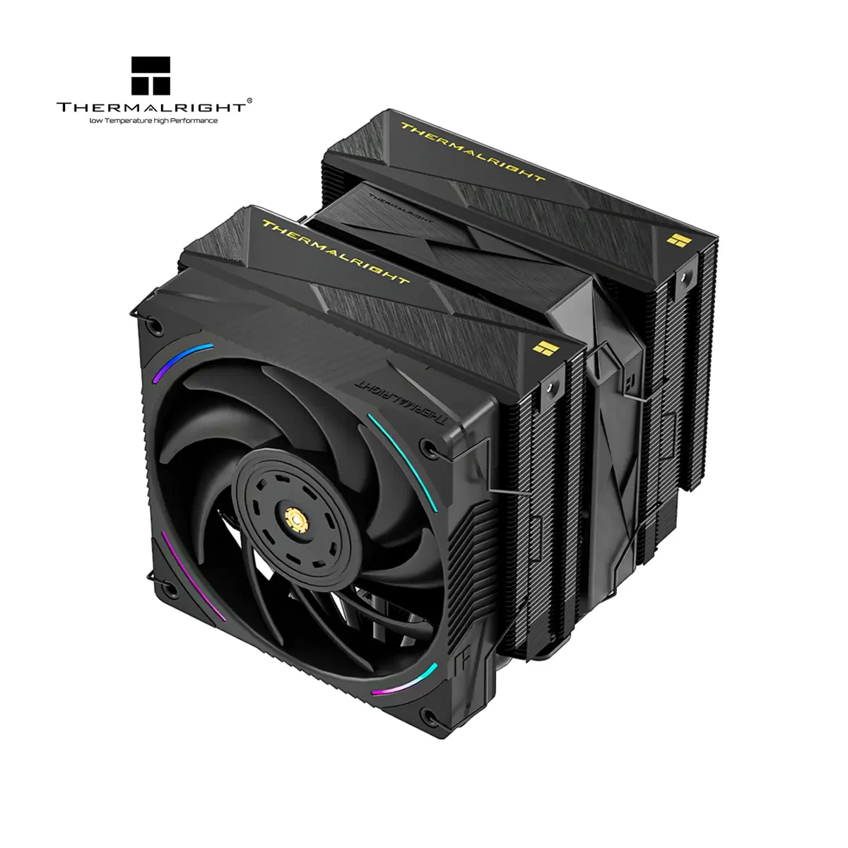 Thermalright Royal Pretor 130 Ultra Black CPU Air Cooler, Computer Double Towers Radiator, 6 Heat Pipes CPU Cooler, Dual PWM Fans, High Performance PC Cooling - Image 2