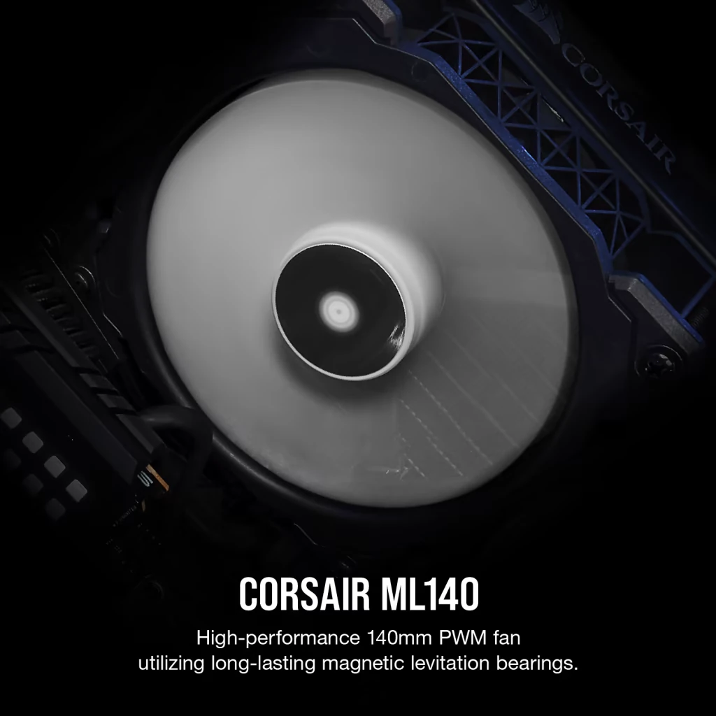 Corsair ML140 140mm PWM Premium Magnetic Levitation Case Fan - Single Pack (Box Open) - Image 2