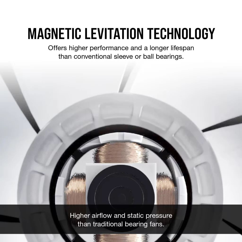 Corsair ML140 140mm PWM Premium Magnetic Levitation Case Fan - Single Pack (Box Open) - Image 4