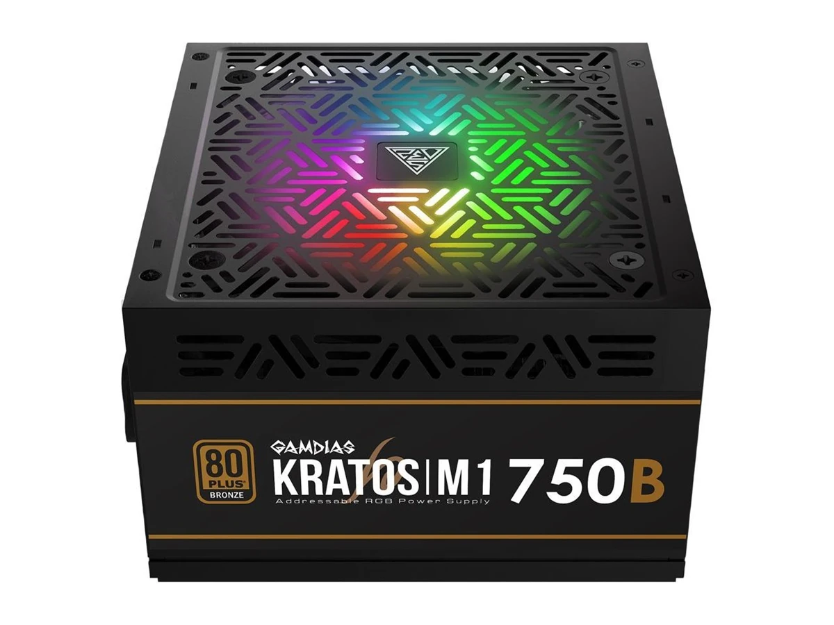 Gamdias Kratos M1-750B 750W 80 Plus Bronze RGB Power Supply Unit PSU - Image 3