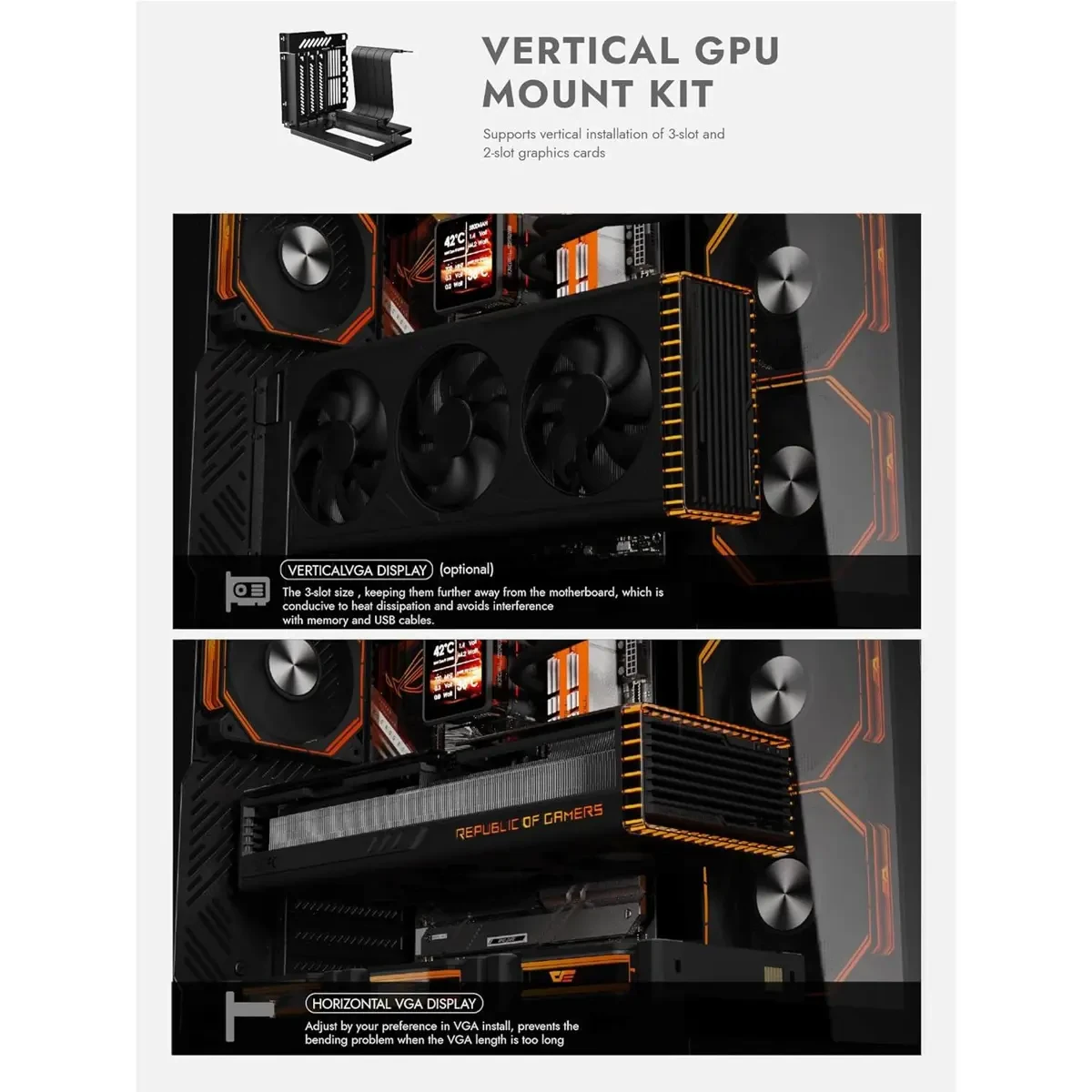 DarkFlash DY460 ATX Full-Tower PC Gaming Case, High Airflow, 330° Full-View Tempered Glass Panels, Separate PSU Chamber, Supports RTX 5090 up to 400mm, 360mm Radiator Support, USB-C, Black - Image 7