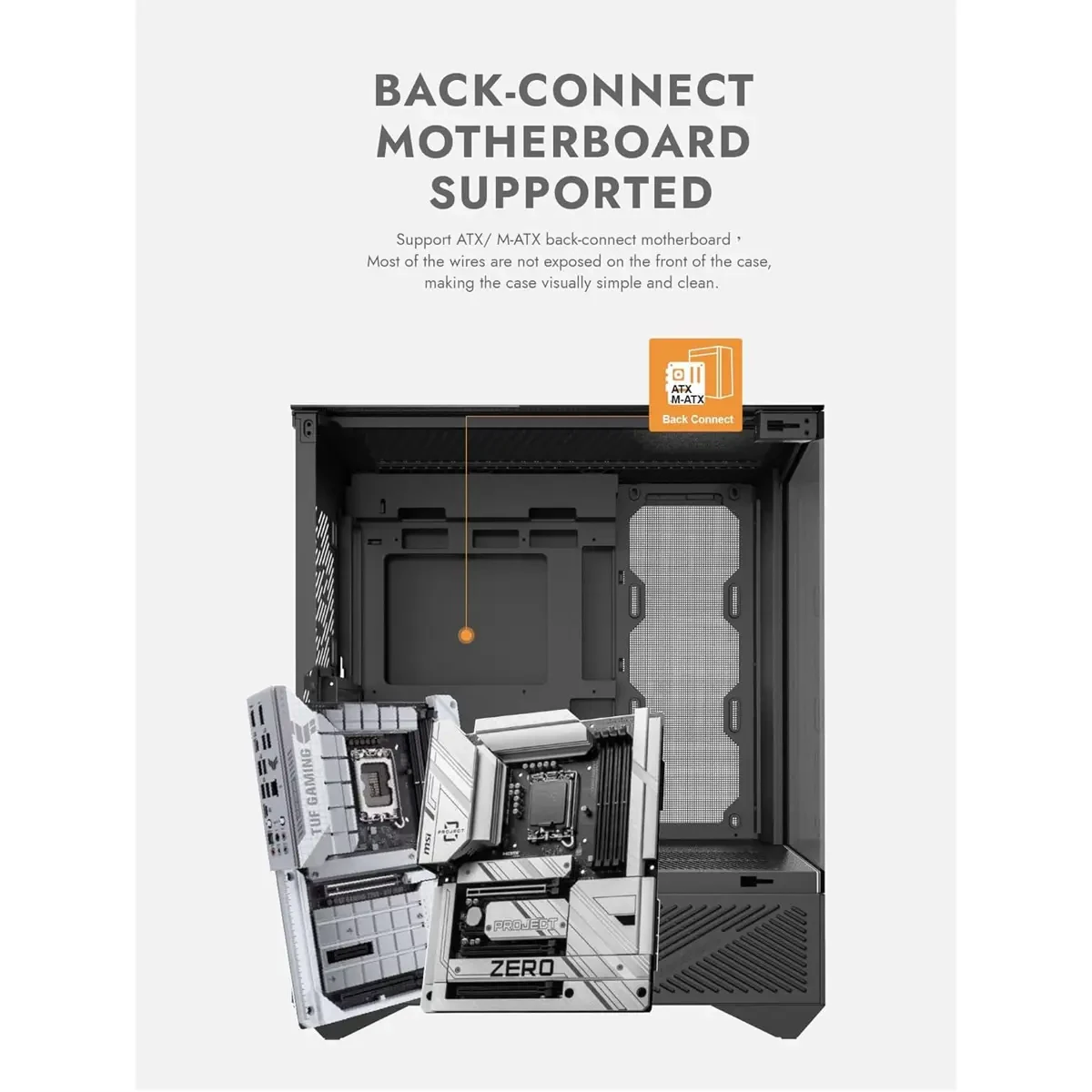 DarkFlash DY460 ATX Full-Tower PC Gaming Case, High Airflow, 330° Full-View Tempered Glass Panels, Separate PSU Chamber, Supports RTX 5090 up to 400mm, 360mm Radiator Support, USB-C, Black - Image 8