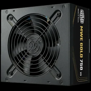 Cooler Master MWE Gold 750 V3 Non-Modular PSU, 750W, 80+ Gold, ATX 3.1, Zero-RPM Mode