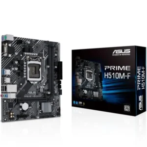 Asus Prime H510M-F Intel H510 (LGA 1200) microATX Motherboard with PCIe 4.0, D-Sub, USB 3.2 Gen 1 Type-A, SATA 6 Gbps, Realtek 1 Gb Ethernet