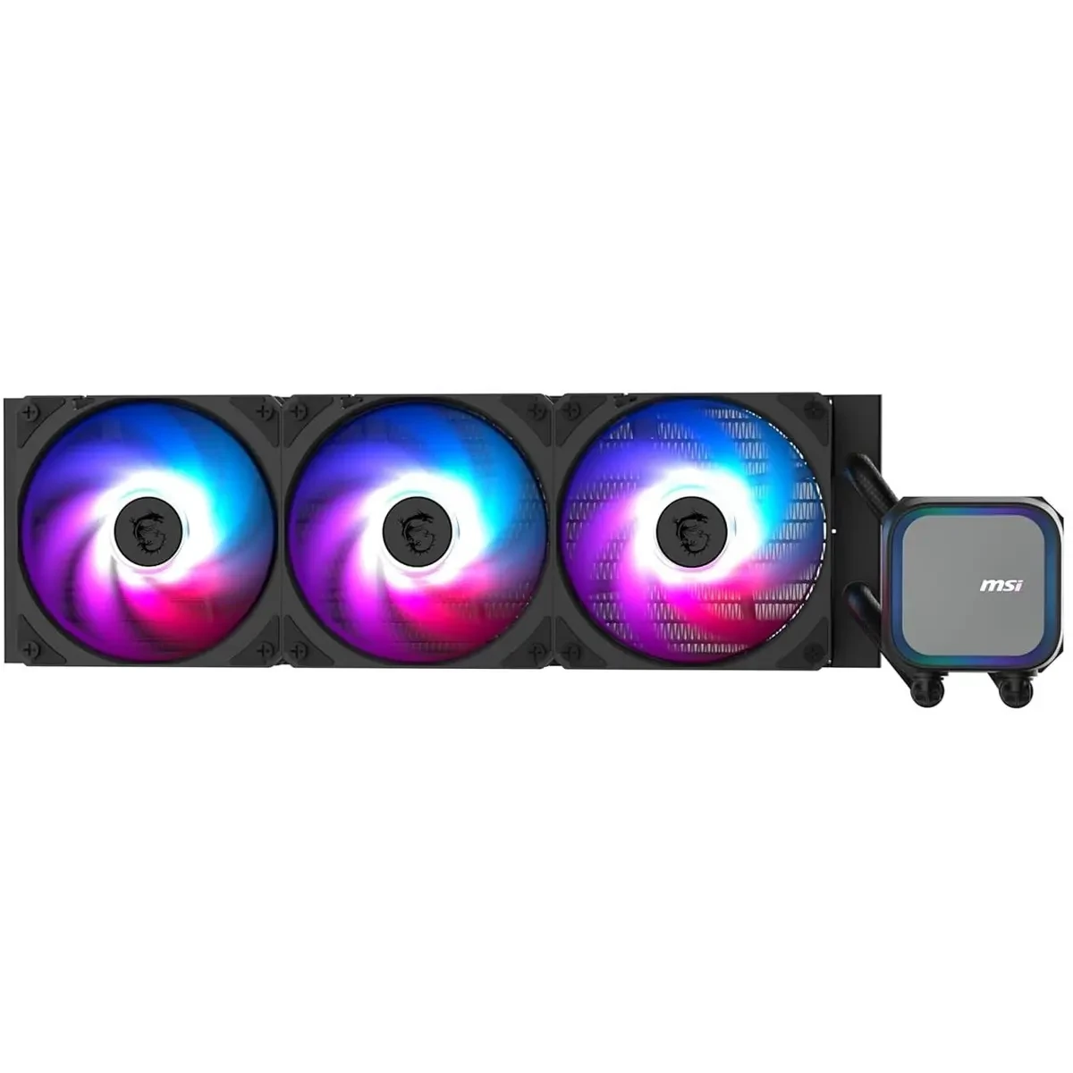 MSI MAG Coreliquid A13 360 AIO ARGB CPU Liquid Cooler, 360mm Radiator, Triple 120mm ARGB PWM Fans, Black