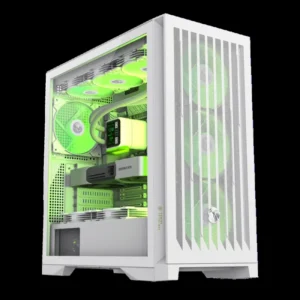 GameMax Leader 2 WH ARGB Mid-Tower eATX Gaming Case - White