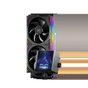 Thermalright Peerless Vision 240 ARGB Black AIO 240mm CPU Liquid Cooler - 3.95" LCD Square Screen, Wireless Splicing Fans