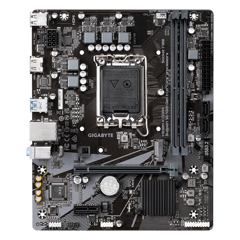 Gigabyte H610M K DDR4 Intel 12/13th Gen microATX Motherboard - Image 2