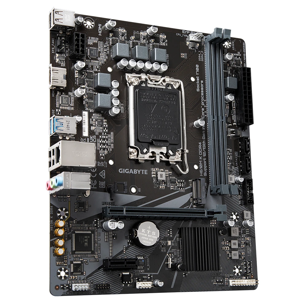 Gigabyte H610M K DDR4 Intel 12/13th Gen microATX Motherboard - Image 3