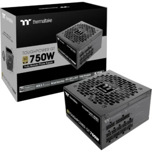 Thermaltake ToughPower GT 750W ATX 3.1 Standard Power Supply - 80 Plus Gold Efficiency, Fully Modular, Smart Zero Fan, Native 300W PCIe 5.1 Connector