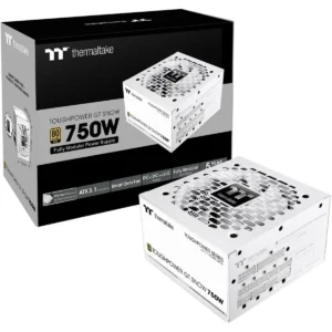 Thermaltake ToughPower GT Snow 750W ATX 3.1 Standard Power Supply - 80 Plus Gold Efficiency, Fully Modular, Smart Zero Fan, Native 300W PCIe 5.1 Connector