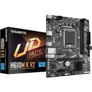 Gigabyte H610M K V2 DDR5 Motherboard - Intel Core 14th CPUs, up to 5600MHz, 1xPCIe 3.0 M.2, 1GbE LAN, USB 3.2 Gen 1