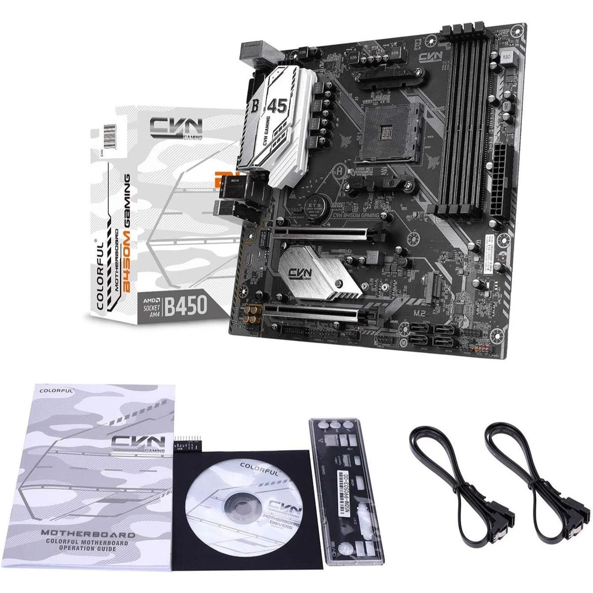Colorful CVN B450M Gaming V14 Micro ATX Motherboard (AMD Ryzen AM4, Dual Channel DDR4, M.2 Slots, USB 3.1 Gen, PCIe 3.0, HMDI/DVI, SATA 6Gb/s, Computer Motherboard) - Image 6
