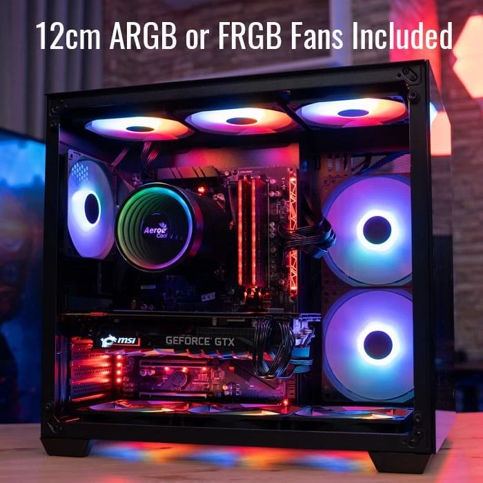 AeroCool Dryft ARGB Tempered Glass Mid-Tower ATX Case - Black - Image 2