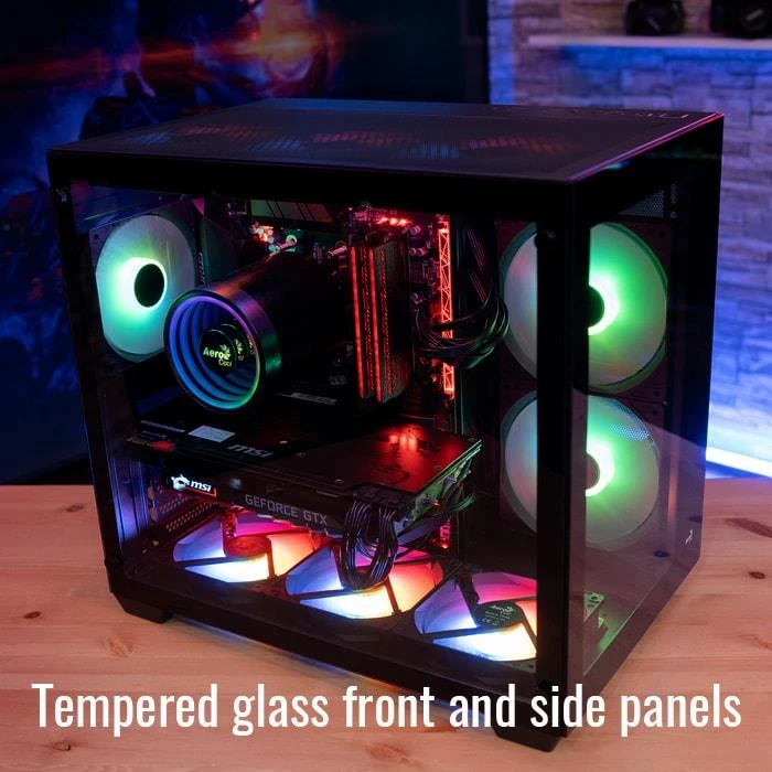 AeroCool Dryft ARGB Tempered Glass Mid-Tower ATX Case - Black - Image 3