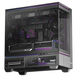 Thermalright TL-M10 Vision LCD Screen Mid-Tower Micro-ATX Gaming Case - Black