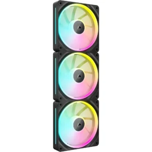 Corsair iCUE Link LX120 RGB 120mm PWM Fans Triple Pack – Dual Light Loops, Includes iCUE Link System Hub, CORSAIR AirGuide Technology – Black