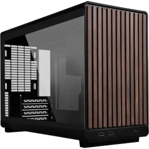 Lian Li A3 26.3L Micro Form Factor Chassis - Wood Front & Side Tempered Glass Panel, Supports 360mm AIO-Modularity Design for M-ATX, ITX Motherboard-DAN Cases Collaboration - Black