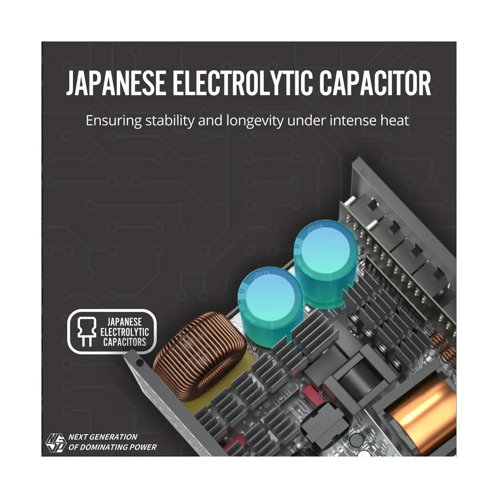 1st Player NGDP 850W Fully Modular PSU, 80 Plus Gold/Cybenetics Platinum/PPLP Gold, ATX 3.1 / PCI-E 5.1, Low Noise FDB Fan, Zero RPM, Japanese Electrolyte Capacitor - Image 4