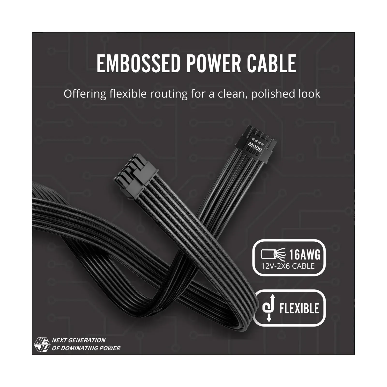 1st Player NGDP 850W Fully Modular PSU, 80 Plus Gold/Cybenetics Platinum/PPLP Gold, ATX 3.1 / PCI-E 5.1, Low Noise FDB Fan, Zero RPM, Japanese Electrolyte Capacitor - Image 5