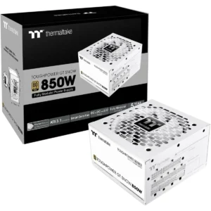 Thermaltake ToughPower GT Snow 850W ATX 3.1 Standard Power Supply - 80 Plus Gold Efficiency, Fully Modular, Smart Zero Fan, Native 300W PCIe 5.1 Connector