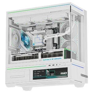 Thermalright TL-M10W Vision LCD Screen Mid-Tower Micro-ATX Gaming Case - White