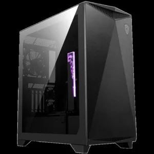 MSI MPG GUNGNIR 300P Airflow Mid-Tower PC Case - E-ATX Capacity, 4x 120 mm Fans, 3x Aux. Fans, PCIe 4.0 Riser Cable, Vertical GPU Support & Stand, Dust Filters, Cable Routing, USB Type-C (20Gbps)