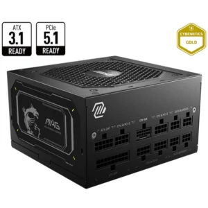 MSI MAG A750GL PCIE5 II ATX 3.1 Gaming Power Supply, Full Modular, 80 Plus Gold Certified 750W, Compact Size, ATX PSU, Black