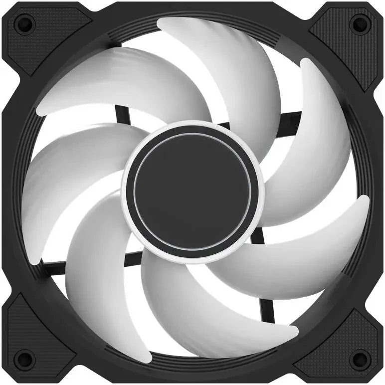 DarkFlash DR08 PWM ARGB Cooling Case Fan, 1600RPM Fan Speed, 1.48mm H2O Static Pressure, 47.35CFM Fan Airflow, 25dBA Noise Level, 7 Blade Fans, 3 Pack, Black - Image 5