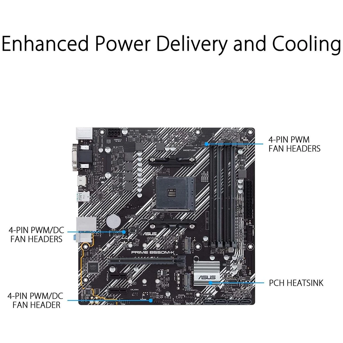 Asus Prime B550M-K AMD AM4 microATX Motherboard - Image 4