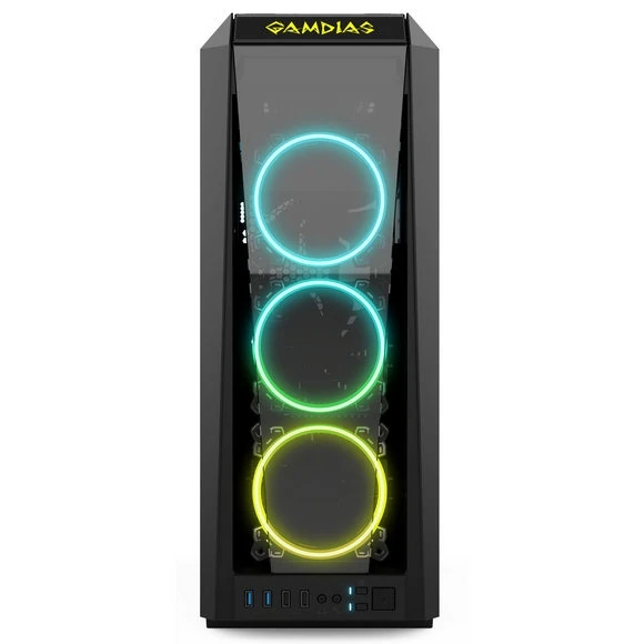 Gamdias Talos P1A RGB Mid-Tower Chassis ATX Gaming PC Case with 3 ARGB Fan - Image 3