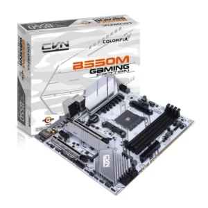 Colorful CVN B550M Gaming Frozen V14 Motherboard - Supports AMD 5000 Gen Series (AMD B550/AM4), microATX, 5V ARGB