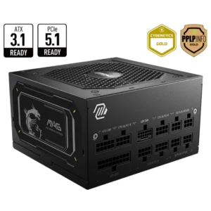 MSI MAG A850GL PCIE5 II & ATX 3.1 Gaming Power Supply, Full Modular, 80 Plus Gold Certified 850W, Compact Size, ATX PSU