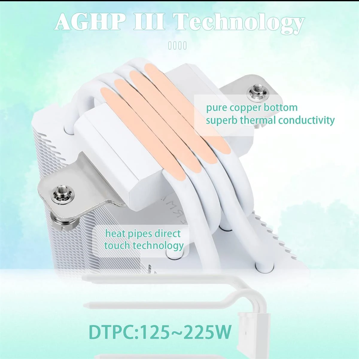 Thermalright Assassin X 120 Refined SE White ARGB CPU Air Cooler, 4 Heat Pipes, TL-C12CW-S PWM Quiet Fan CPU Cooler with S-FDB Bearing, for AMD AM4/AM5 Intel 1700/1150/1151/1200, LGA1700 - Image 6