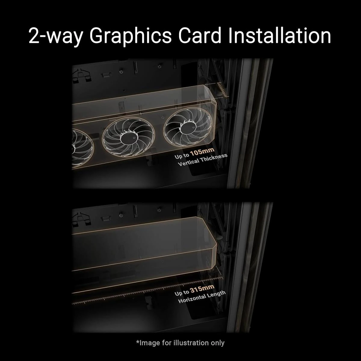 Asus ProArt PA401 Wood Edition ATX PC Case Metal Panel (Metal Side Panel, 240 mm Radiator Mount, 160 x 32 mm Fan, Removable Power Supply Holder, Rear Cable Clamps) - Image 3