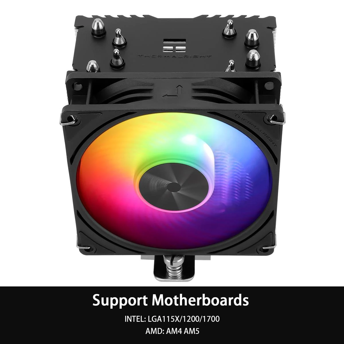 Thermalright Assassin X 90 SE ARGB CPU Air Cooler, 2200RPM Speed, 4 Heat Pipes, 92mm PWM Quiet Fan CPU Cooler, 118mm High, for AMD AM4 AM5/Intel 1700/1150/1151/1200, CPU PC Cooling - Image 5