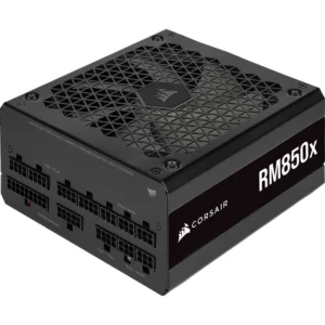Corsair RM850x Fully Modular Low-Noise ATX Power Supply – ATX 3.1 Compliant, PCIe 5.1 Support, Cybenetics Gold Efficiency, Native 12V-2x6 Connector – Black