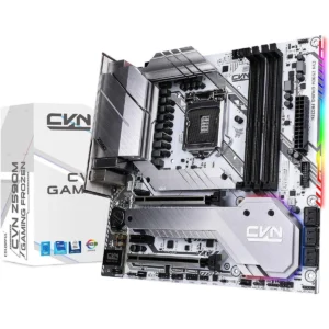 Colorful CVN Z590M Gaming Frozen V20 LGA 1200 (Intel 11th/10th Gen) Micro ATX Motherboard (Wi-Fi 6, PCIe 4.0, 10+2 Power Stages, Dual M.2 Slot, 1000M LAN, 6X SATA 6.0 Gb/s Ports, ARGB Sync)