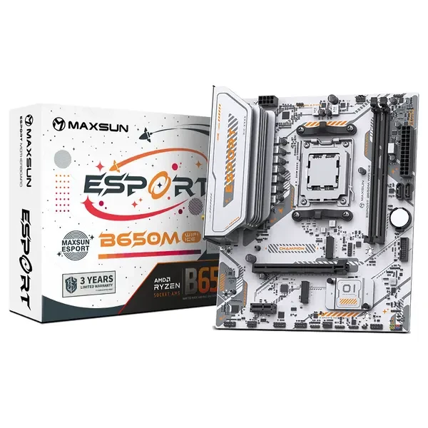 Maxsun eSport B650M Wifi Ice DDR5 AMD AM5 microATX Motherboard