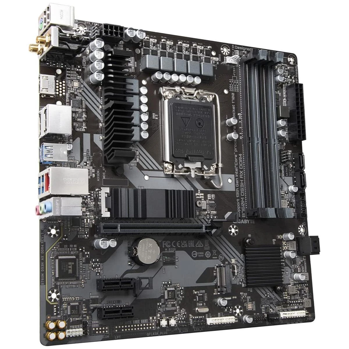 Gigabyte B760M DS3H AX DDR4 Intel 12/13th Gen microATX Motherboard - Image 3