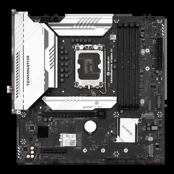 Maxsun Terminator B760M D4 Wifi6E DDR4 Intel 12/13/14th Gen microATX Motherboard - Image 2